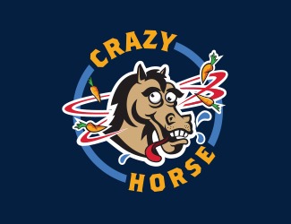 Projekt graficzny logo dla firmy online CRAZY HORSE LOGO
